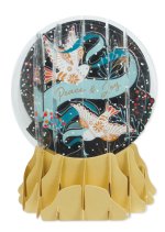 Peace Doves<br>2026 Pop-Up Snow Globe Card